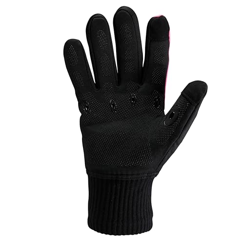 LEAKDRY Waterproof Merino Wool Touchscreen Gloves,3-Layer Thermal Winter Gloves,Windproof & Breathable for Outdoor Sports,Cycling,Hiking & Skiing for Men & Women,Fit Unisex (602-Pink, Large)