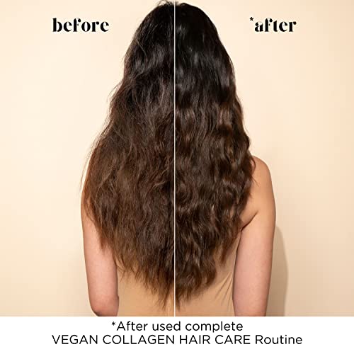 Pacifica Vegan Collagen Hydrating Shampoo & Conditioner Set – Moisturizing Hair Care for Dry Brittle Hair, Biotin & Avocado Oil for Strength & Shine, Thickening Clean Vegan Dermatologist Tested, 12 oz