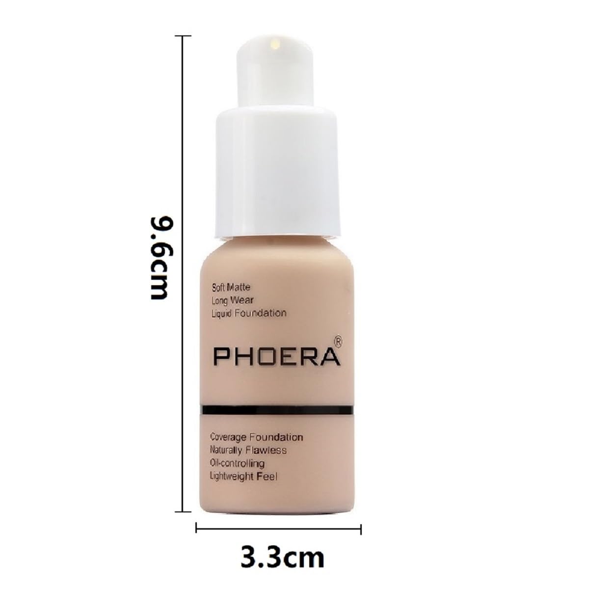 2Pack PHOERA Foundation,Flawless Soft Matte Liquid Foundation Oil Control Concealer Waterproof 24 Hour Foundation Makeup。 (109-Mocha)