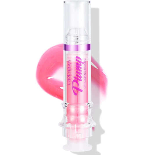 BAISEN DIARY Plumping Lip Oil With Chili Extract - Fuller Lips Instantly! Ultra-Hydrating & Nourishing, Glossy Finish Lip Glow Oil, Lip Plumping Booster Plump (05 Wild Strawberry)
