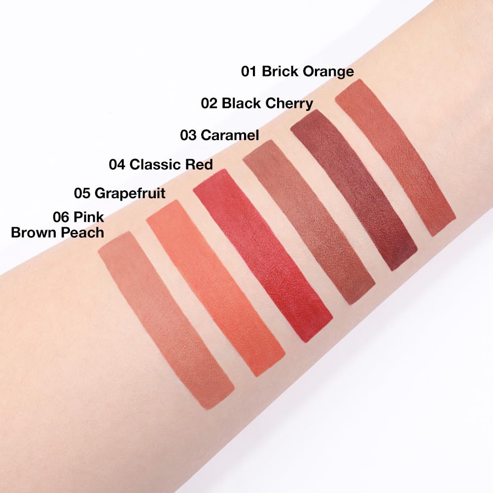 HHLTOH Matte Red Retractable Lipliner Pencil, Highly-Pigmented lip pencil, Long Lasting Waterproof Makeup Crayon for Lip Liner and Eye Liner, Smooth and Creamy, Rich Colors, Smooth Application, 04#
