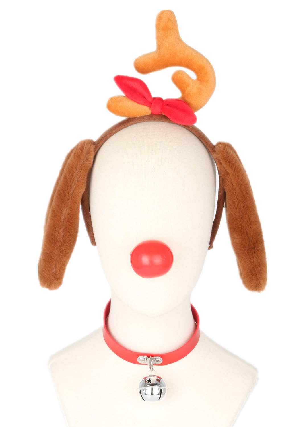 Topcosplay Unisex Christmas Reindeer Antlers Headband Deer Antlers Headband for Xmas Party Costume Accessory (Ears style-Brown antler)