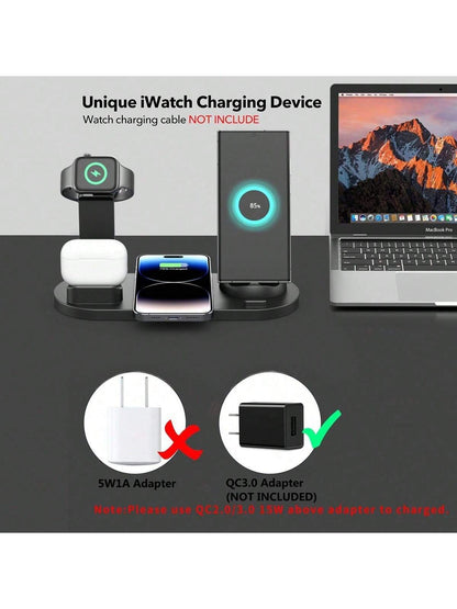 6-in-1 Multi-Device Charging Station