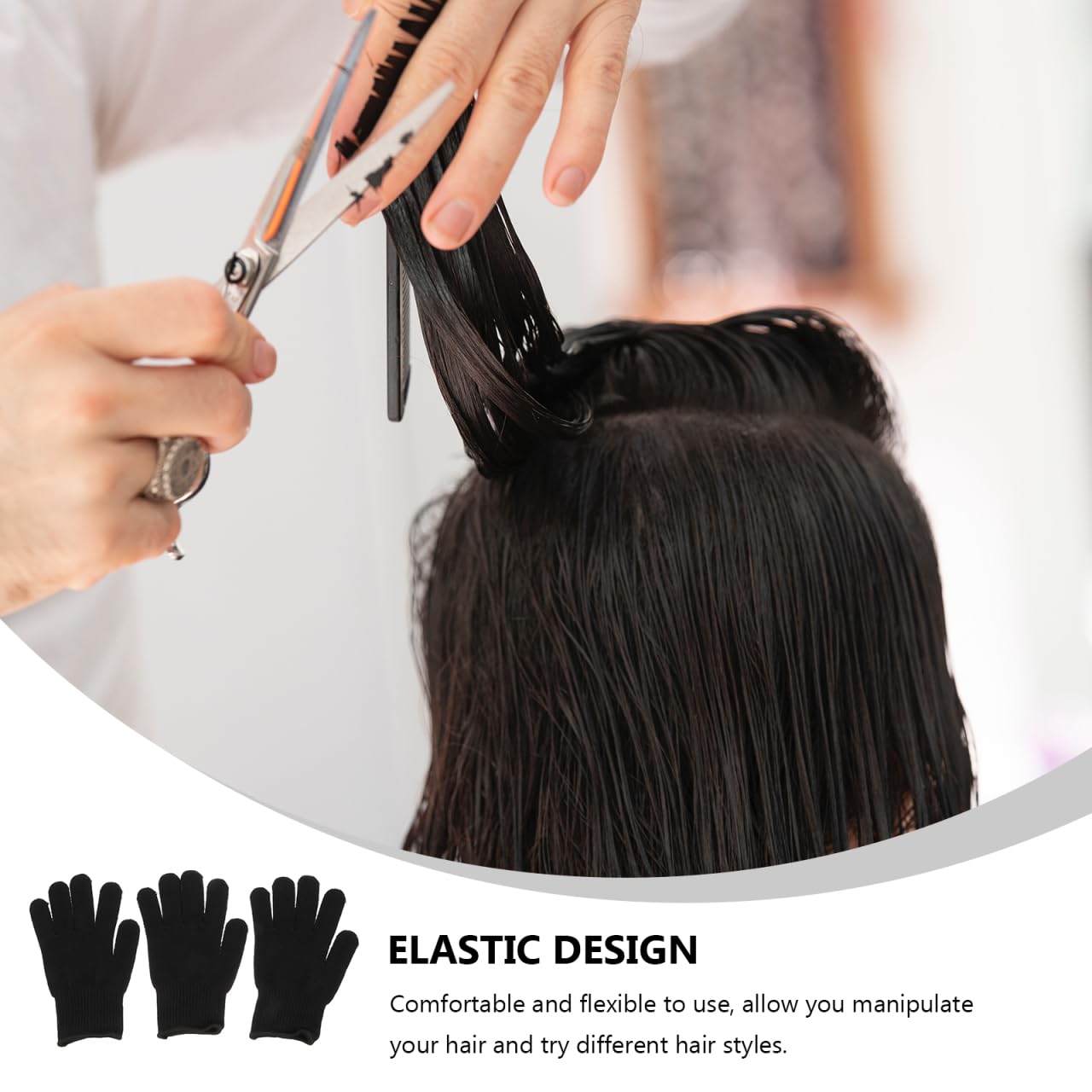 MERRYHAPY 3Pcs Heat Resistant Gloves for Hair Styling Professional Heat Mitts for Curling and Flat Use for Safe Hair Curling and Styling