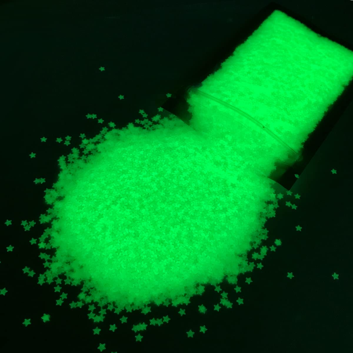 Holographic Body Glitter. Chunky Face Glitter, Hair Glitter, Eye Glitter and Body Glitter for Women. Rave Glitter, Festival Accessories, Cosmetic Glitter Makeup. Loose Glitter Set (Glow Stars)