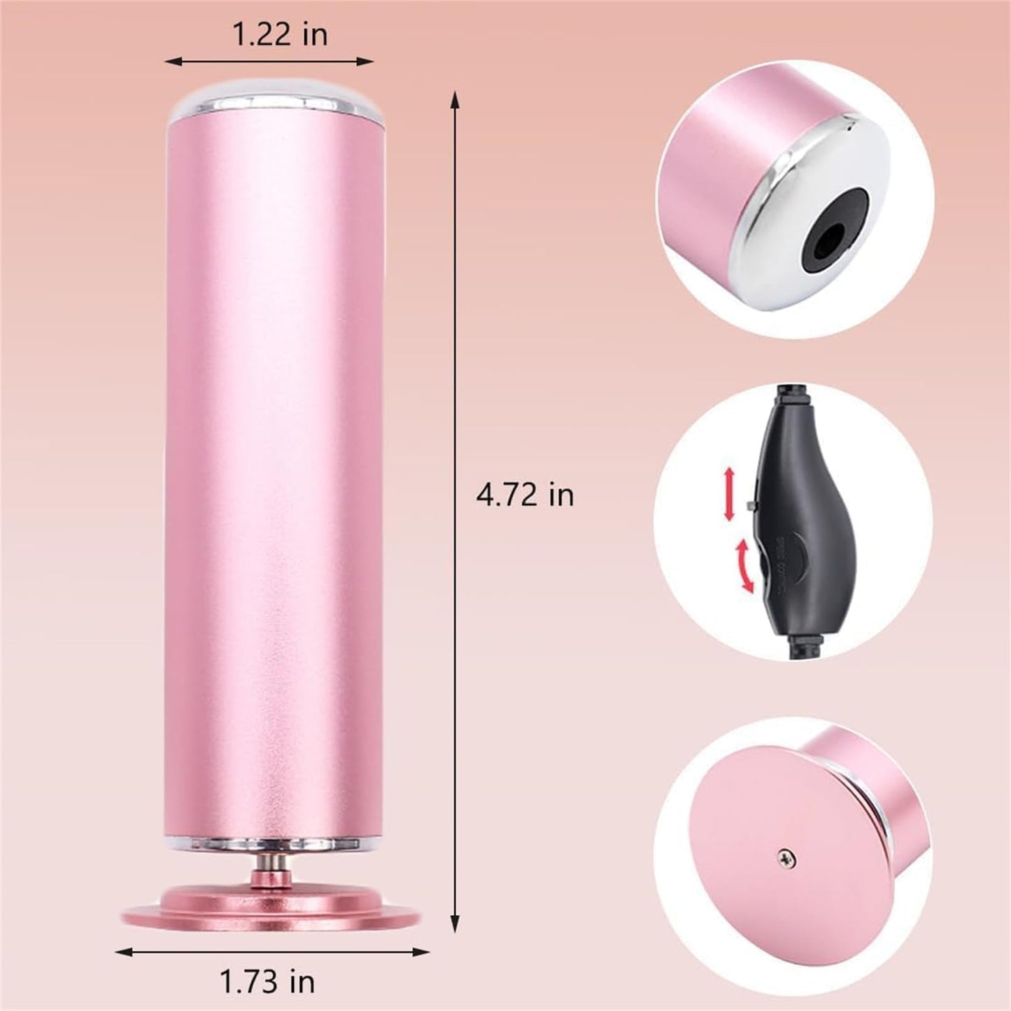 Dermave Electric Foot Callus Remover, Dermawave Electric Foot Callus Remover, Foot Scrubber File Smooth Wand with 60 Sanding Pads-Pink