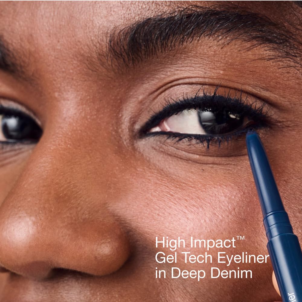 Clinique High impact Gel Tech Eyeliner | Waterproof, Smudge Resistant + Safe For Sensitive Eyes, Deep Denim