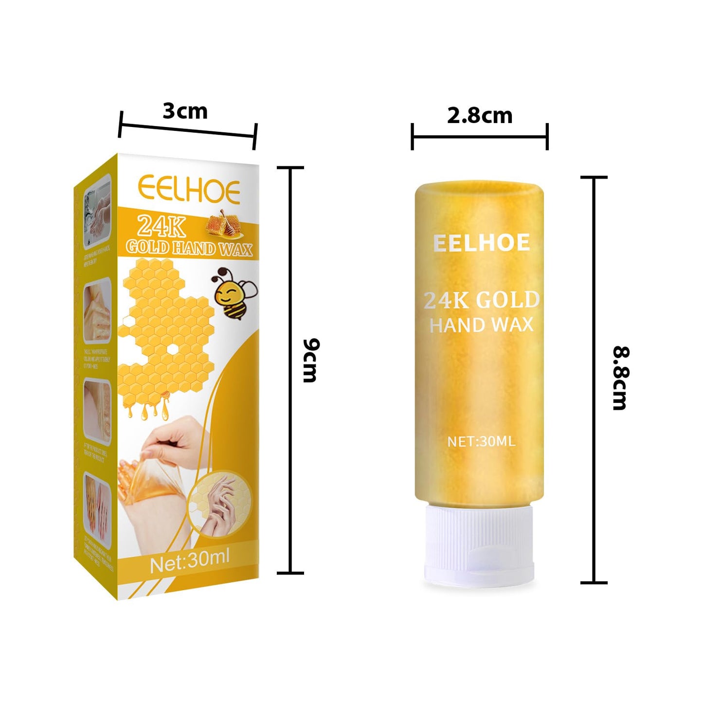 Grospe Honey Peel Off Hand Mask,Moisturizing Repairing Hand Mask,Exfoliating Hand Peeling Mask,Repair Rough Skin for Men & Women