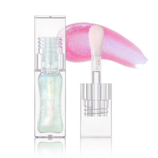 BANGFENG Magic Color Changing Moisturizing Lip Glow Oil Plumping Glimmer Glow Lipstick, Hydrating Lip Gloss Lip Care, Long Lasting Non-sticky Fresh Texture Lip Oil (Color Changing 04)