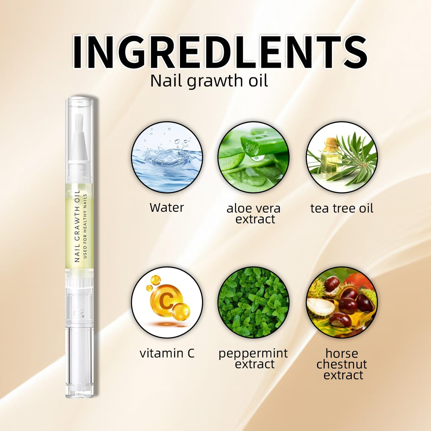 Generic 3pcs Rejuvenation Nail Growth Oil, Clear Nail Growth Serum for Nail Strengthener and Growth