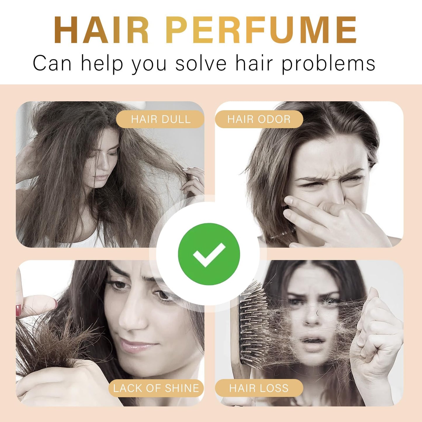 Hair Perfume, Pheromone Hair Perfume for Women, Premium Hair Fragrance Odors Remove and Nourishing Hair, Hair Hydrating and Shine Spray, 1.75 Fl. Oz