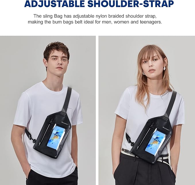 WILD HEART Waterproof Chest Sling Bag Pouch Fashion Diving Swimming Pool Beach Underwater Pouch Case Fully Waterproof Sea Fishing Diving Large Capacity Lightweight Bag