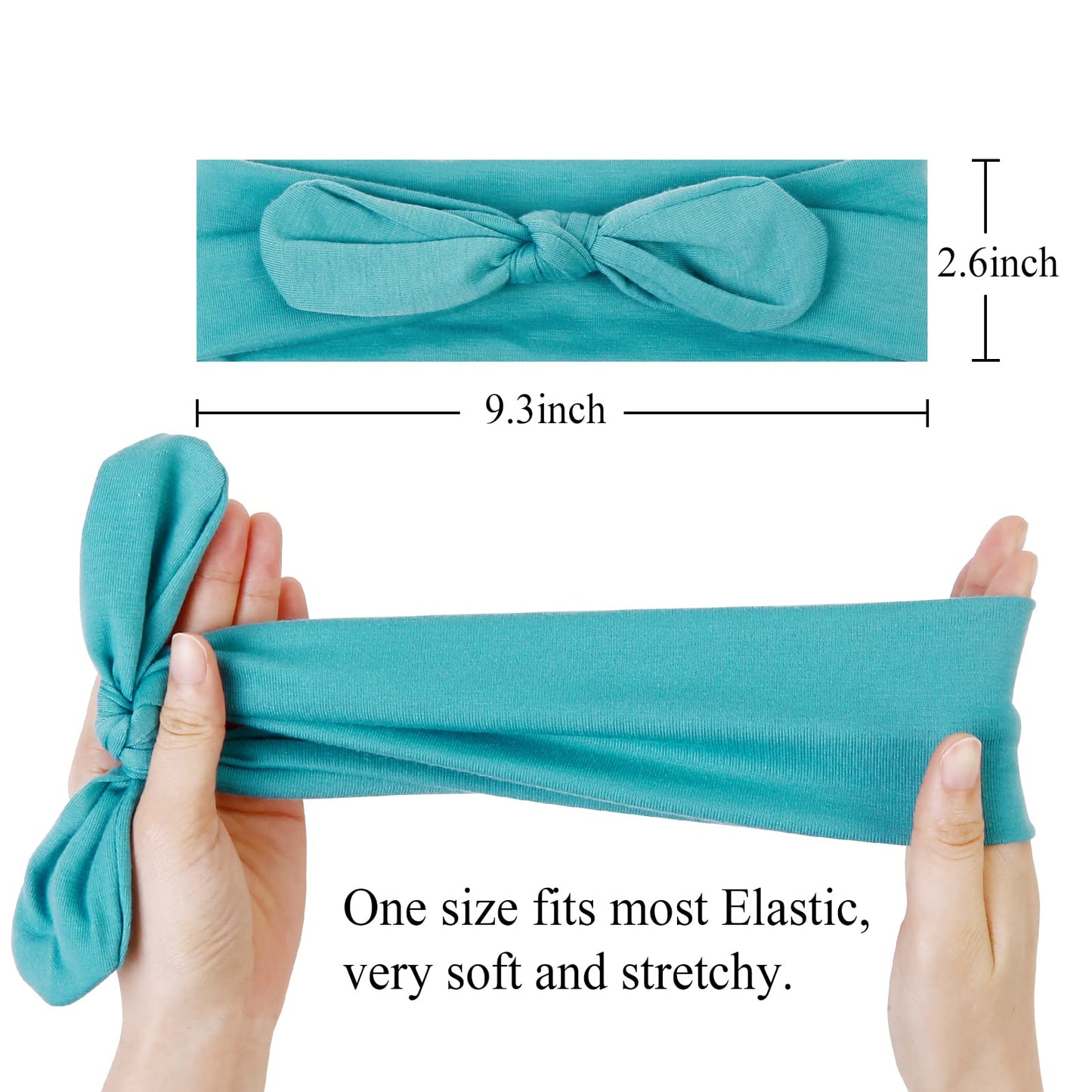 Huachi 12 Pack Bow Headbands for Women Headwraps Hairband Knotted Head Bands Rabbit Ears Stretchy Turban Head Wraps Fashion Sport Cute Hair Accessories