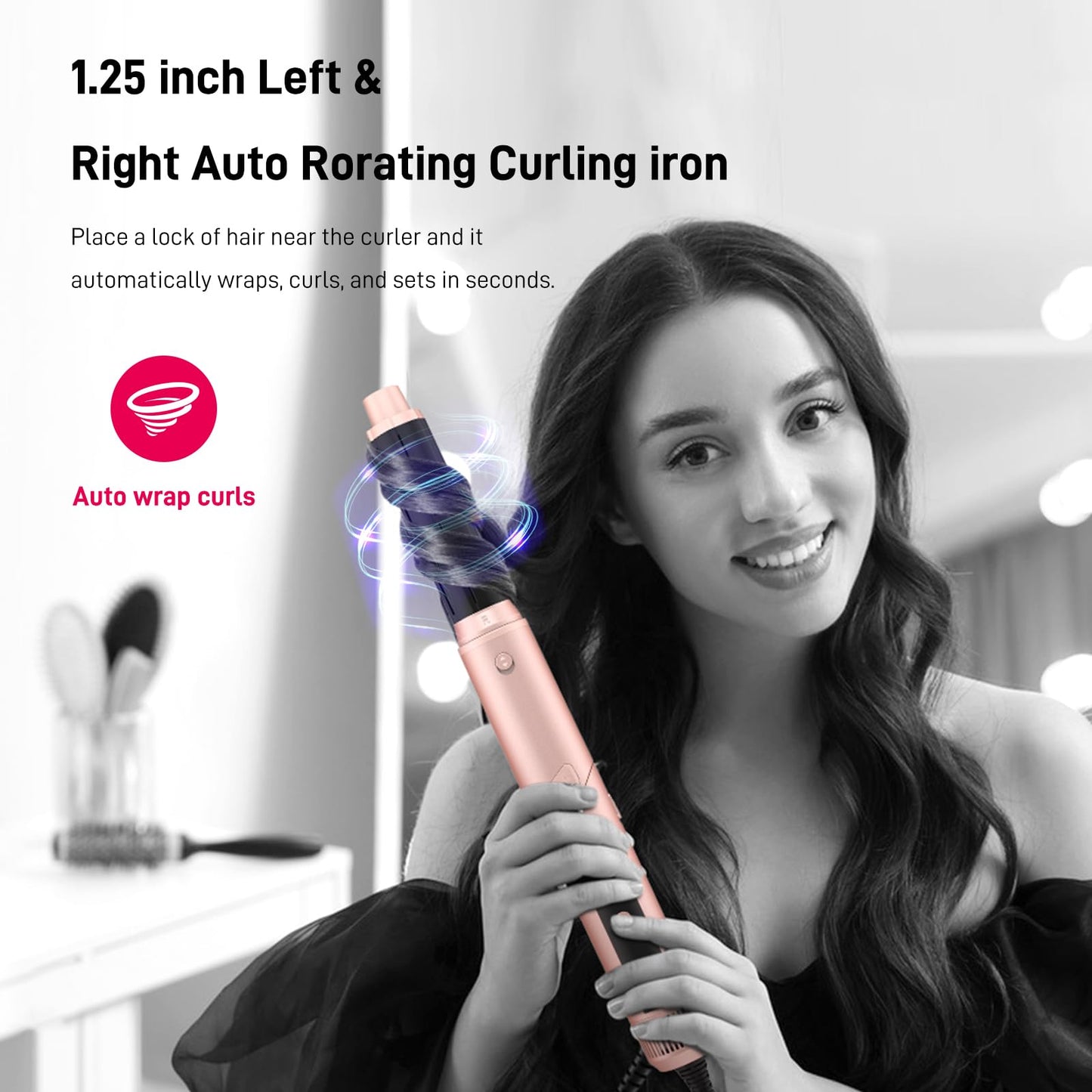 Hot air Brush 5 in 1- High-Speed Frizz-Free Blow Dryer for Fast Drying for Short Hair Curling Smoothing