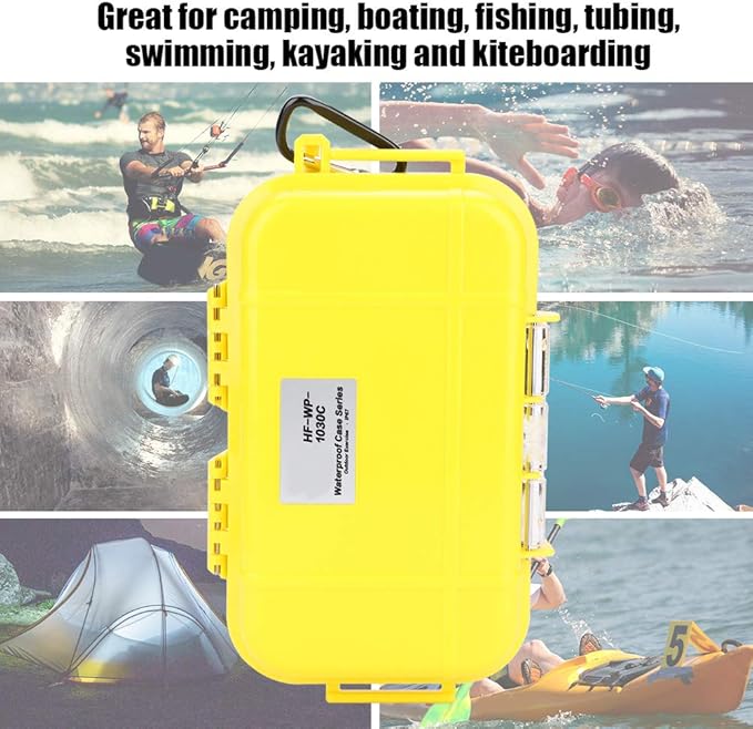 Small Waterproof Storage Case Shockproof Airtight Survival Box Storage Container Case Portable Airtight Carry Box Black Dry Storage Box