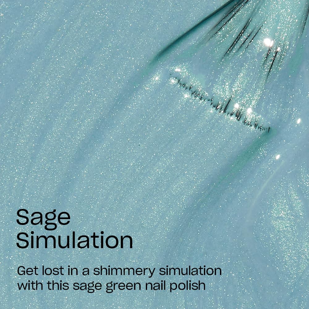 OPI Nail Lacquer Sage Simulation | Opaque Light Green Shimmer Chip Resistant Nail Polish | Xbox Collection