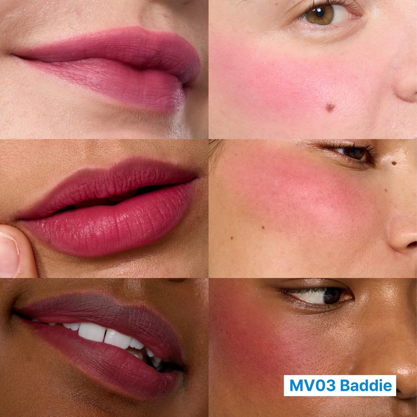 fwee Blurry Pudding Pot | Airbrushed Blush & Lip, Buildable Pigment, Long-lasting, Lightweight, Easy to Blend, Natural Soft Matte Finish - Baddie (Mauve Berry) | 0.17 oz