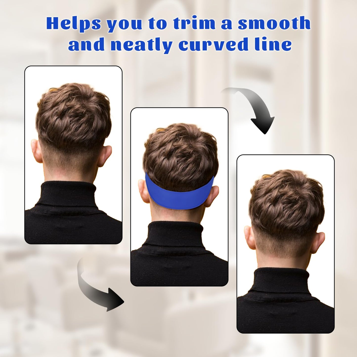 Hoohnnaa Hair Cutting Kit, Fade Haircut Guide for Men, Hair Cutting Guides for Men, Include Self Haircut Guide & Cape Umbrella, Adjustable DIY Neckline Shaving Templat Tool Accessories