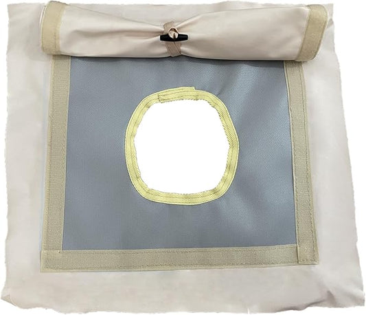 DANCHEL OUTDOOR Stove Jack Kit for Tent with Rain Flap Cover for Dia. 4''/5.85'', Fire Resistant Wood Stove Hole for Canvas Tent Hot Tent Chimney, Side Wall A/C 4 Season