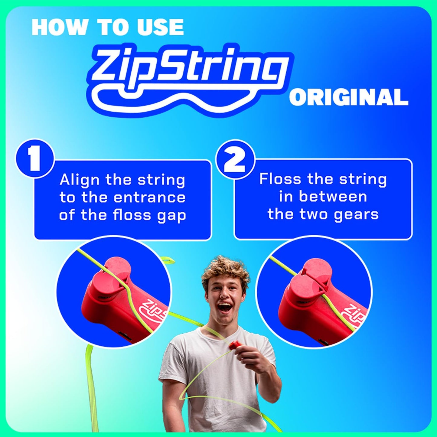ZipString Original - As Seen on Shark Tank - Classic Rope Launcher Toy, Perfect for Kids & Adults - Fly a String Loop in The Air for Endless Tricks & Fun, Wonderment Awaits, Rock'it Red