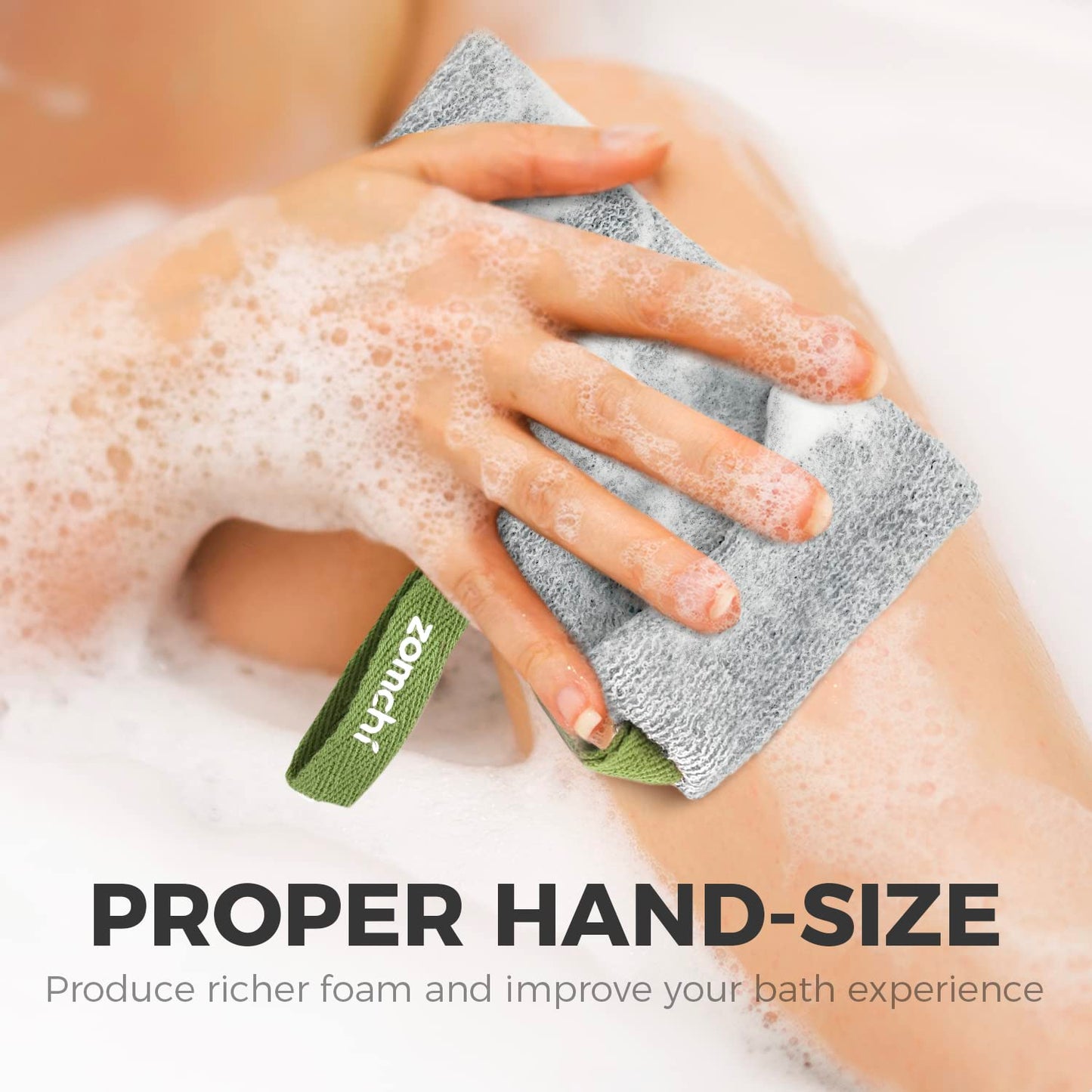 ZOMCHI 2 Pieces of Soap Bags with Gentle Roughness, Soap Savers for Bar Soap, Body Scrubbers for Use in Shower, Soap Exfoliating Bag