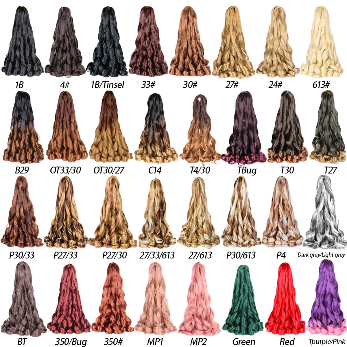 French Curly Braiding Hair 16 Inch Green Curly Braiding Hair 8 Pack 75g/pack Loose Wavy French Curl Braids Hair Extension Pre Stretched for Black Women Hair Extensions (16inch,8 pack,Green)