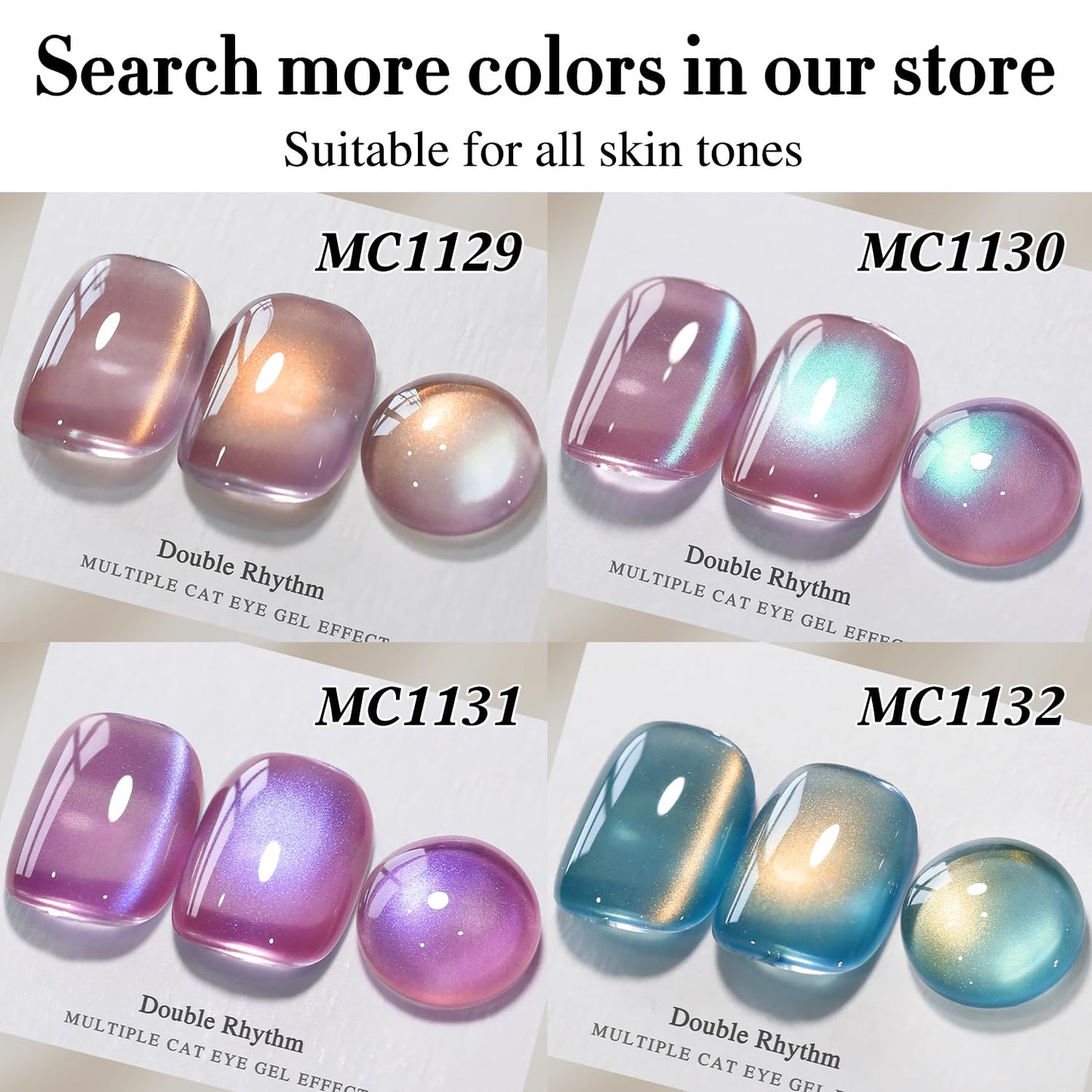 Double Rhythm 15ML Ice Glass Cat Eye Gel Polish with Magnet Holographic Glitter Shimmer Translucent Sheer Color Salon Soak Off Magnetic Nail at Home (Dark Orange-MC1127)