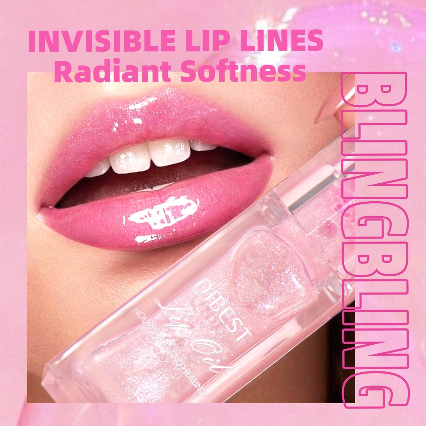 BANGFENG Magic Color Changing Moisturizing Lip Glow Oil Plumping Glimmer Glow Lipstick, Hydrating Lip Gloss Lip Care, Long Lasting Non-sticky Fresh Texture Lip Oil (Color Changing 04)