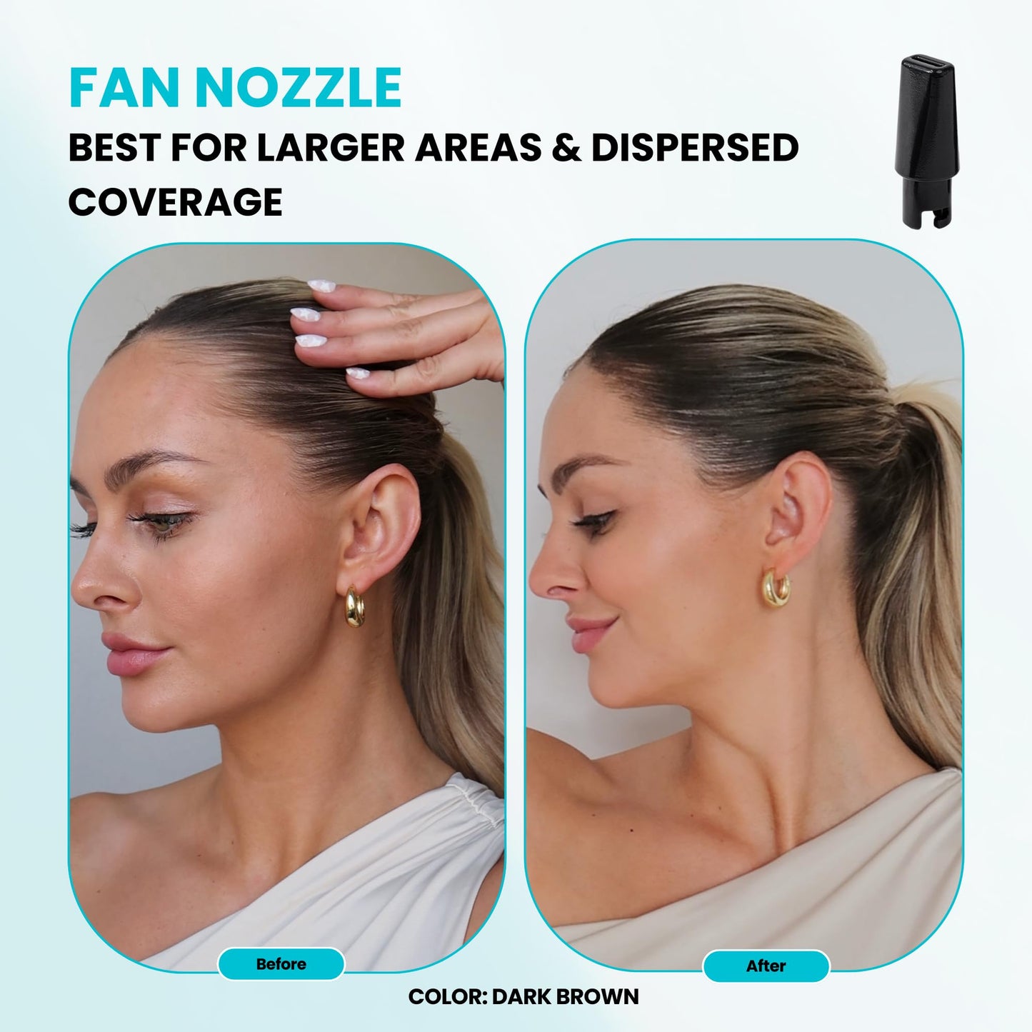 Hair Building Fibers, 15G, with BONUS Pump Applicator, Hairline Comb and 3 Nozzles, Hair and Hairline Filler Kit For Men and Woman (Light Brown)