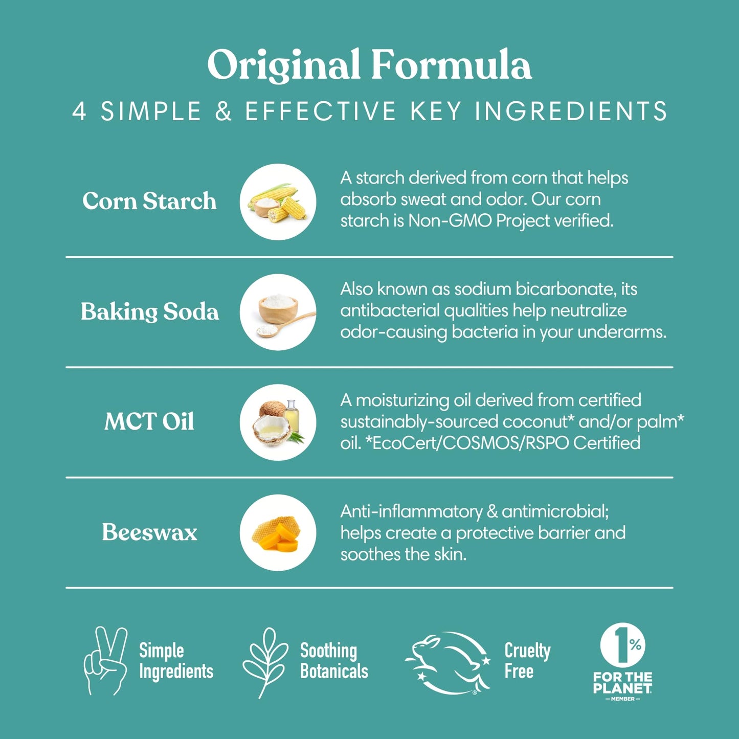 HUMBLE BRANDS Original Formula Aluminum-free Deodorant. Long Lasting Odor Control with Baking Soda and Essential Oils, Assorted, 3-Pack
