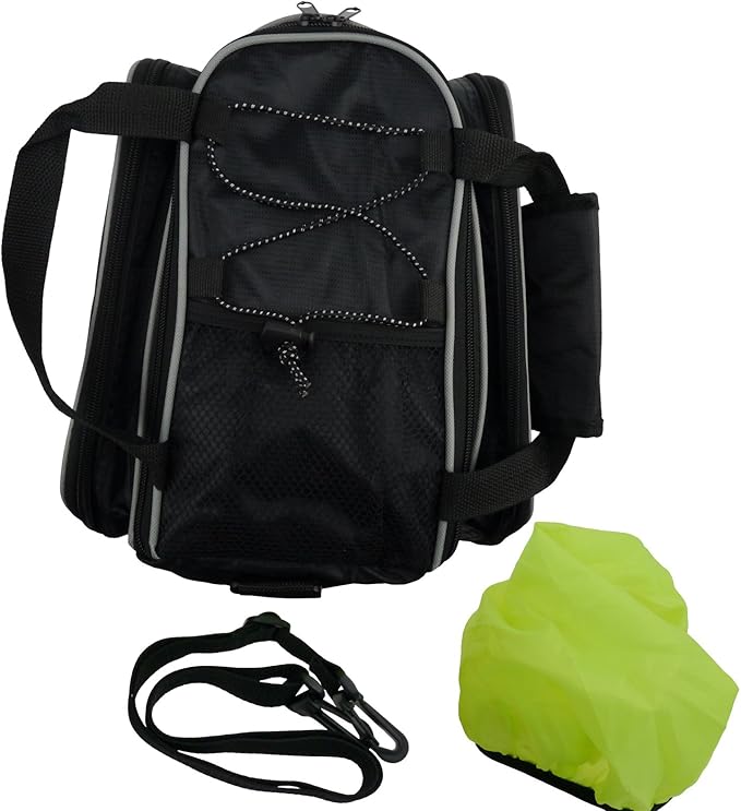 Disconano® Waterproof Multi Function Excursion Cycling Bicycle Bike Rear Seat Trunk Bag Carrying Luggage Package Rack Panniers with Rainproof Cover