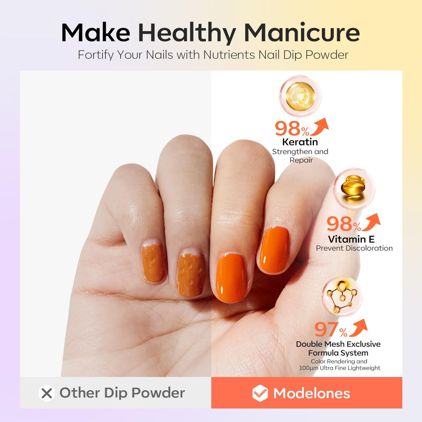 Modelones Dip Powder Nail Kit Starter, 20 Colors Summer Clear Pink Dipping Powder Liquid Set Base&Top Activator for French Nail Art Salon DIY Kit