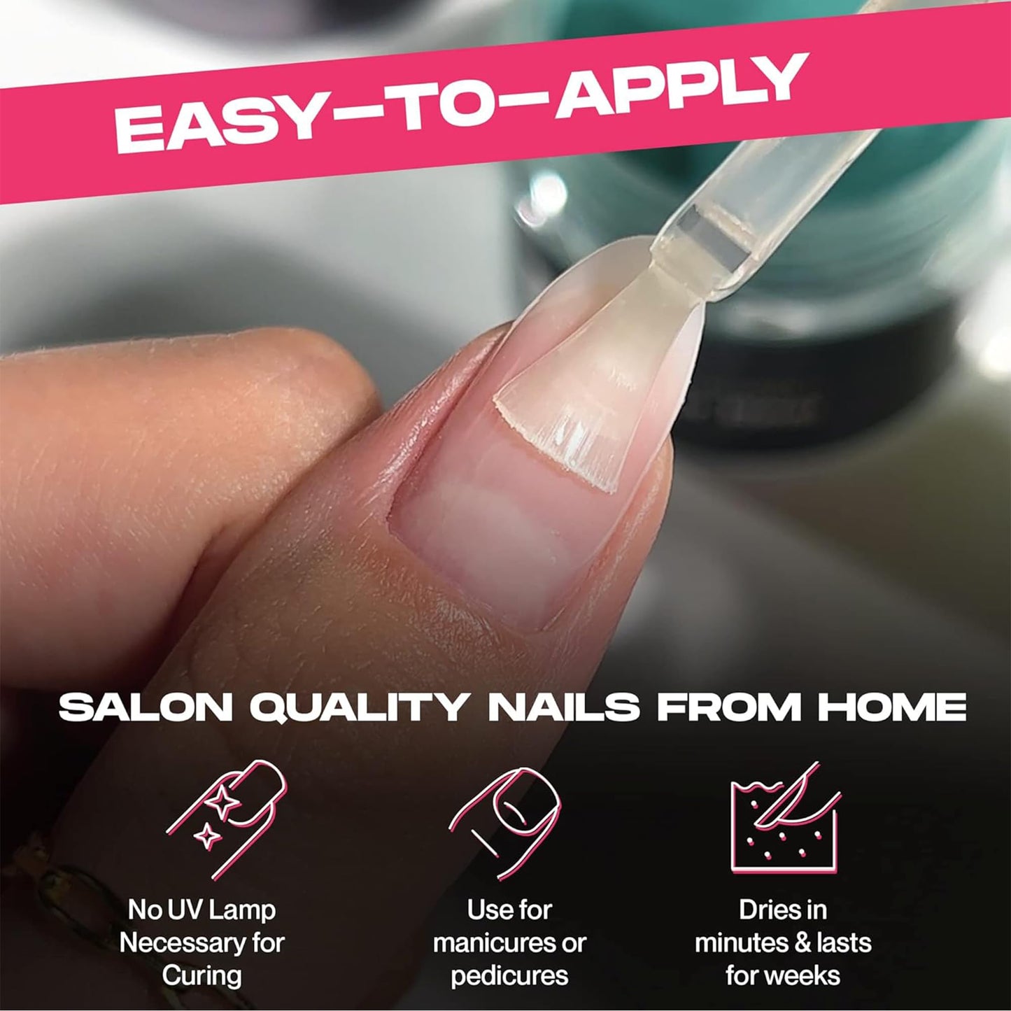 Nailboo Dip Powder Essential Liquid, Base Coat for Nail Dip Powder, DIY At Home Manicure, No UV Lamp Needed, For Beginners & Professionals, 0.5 Fl Oz (1 Pack)