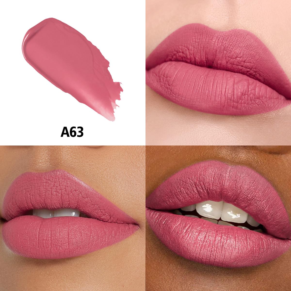 HANLADY Pink Lipstick Long Lasting Lipsticks for Women Pigmented Smudgeproof Transferproof Vegan Cruelty Free Lip Makeup, A63 Icon Era