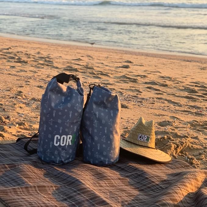 COR Surf Floating Waterproof Dry Bag 3L | 5L |10L | 15L Roll Top Sack Keeps Gear Dry for Kayaking, Rafting, Boating, Swimming, Camping, Hiking, Beach, Fishing