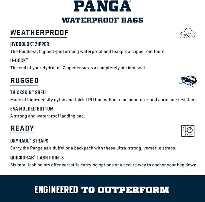 YETI Panga Series Airtight, Waterproof, Submersible, Dry Duffel Bags