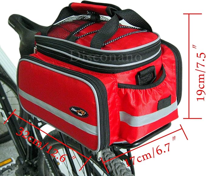 Disconano® Waterproof Multi Function Excursion Cycling Bicycle Bike Rear Seat Trunk Bag Carrying Luggage Package Rack Panniers with Rainproof Cover
