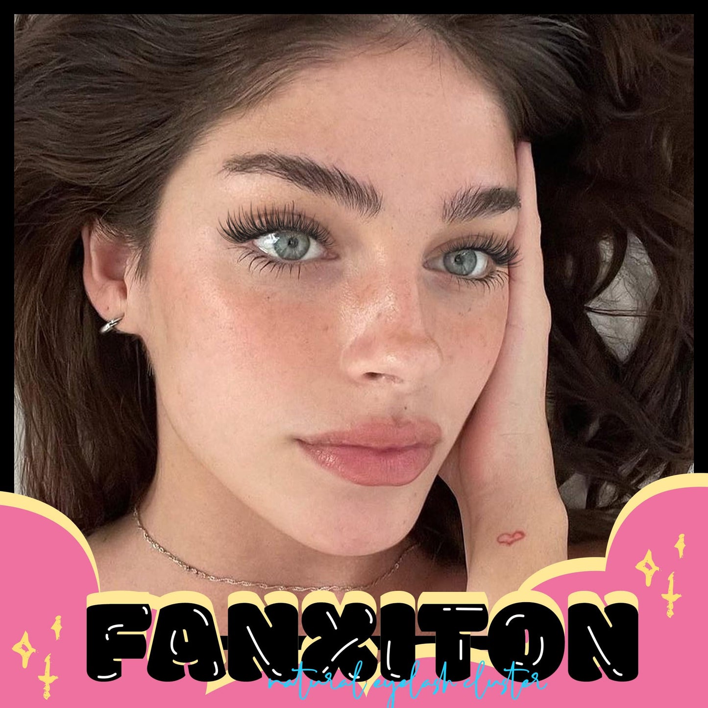 FANXITON Lash Clusters Kit Wispy Lashes Clusters Kit Natural C Lash Extensions Kit 280 Pcs Eyelash Clusters Kit with Lash Bond and Seal Tweezers Individual Lashes Kit