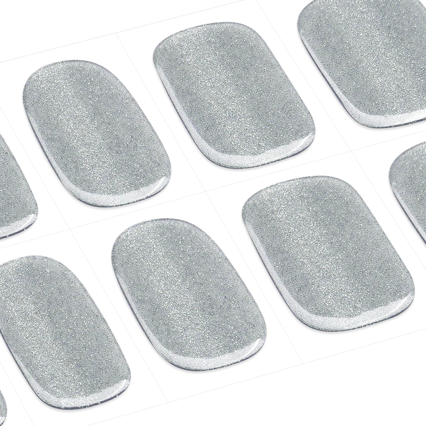 DANNI & TONI Semi Cured Gel Nail Strips Grayish Purple (Lakeside Shimmer) Magnetic Cat Eye Gel Nail Wraps 28 Stickers