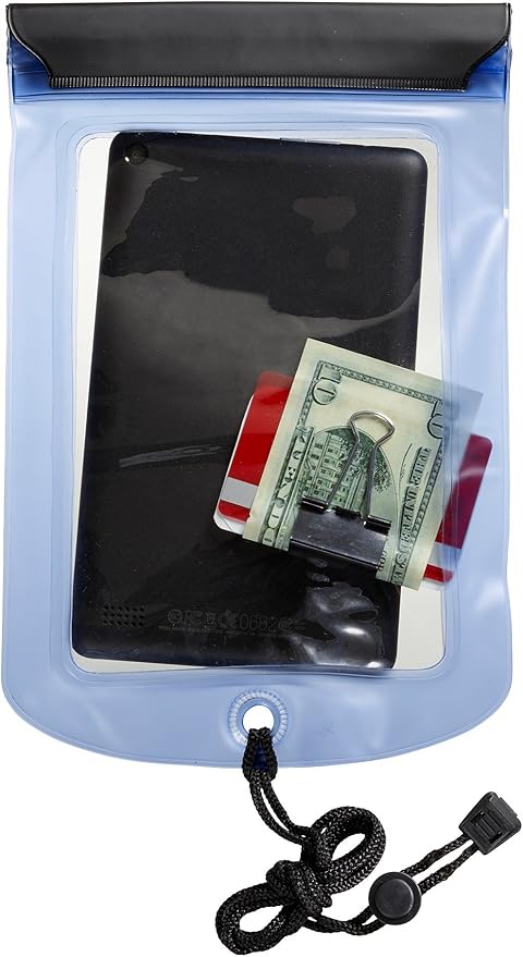 WaterSeals Waterproof Zip Multipurpose Pouch, Blue, Tablet (8x6.875)