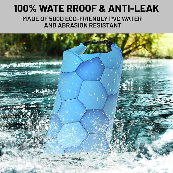 Waterproof Dry Bag,Roll Top Waterproof Backpack 2L/5L/10L/20L/30L/40L Floating Lightweight Bags for Kayaking, Boating, Fishing, Swimming Camping