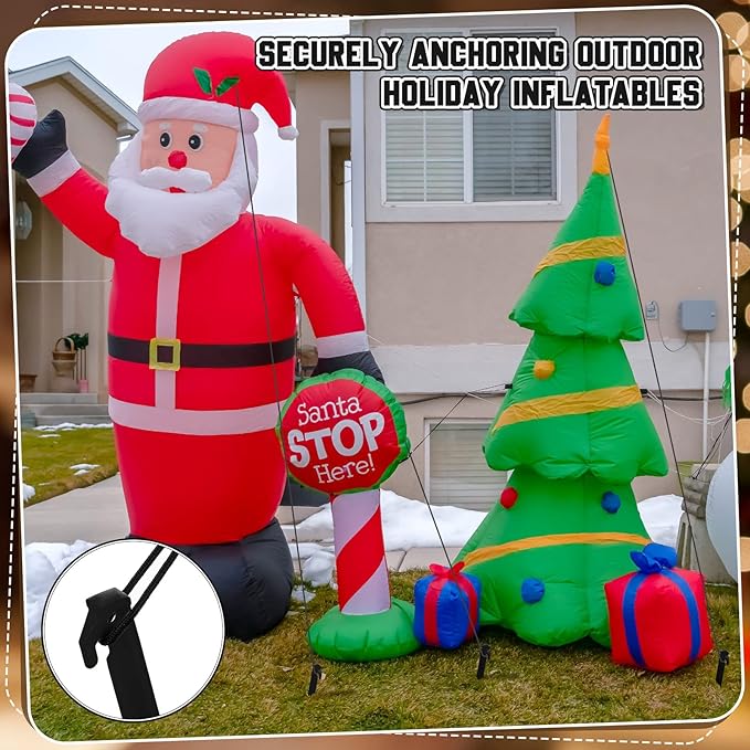 Deekin Plastic Tent Stakes 9 Inch Heavy Duty Tent Pegs Spike Hook Stakes Light Safe Tent Stakes Canopy Stakes for Summer Beach Garden Decorations Camping Outdoor Lawn Tarp