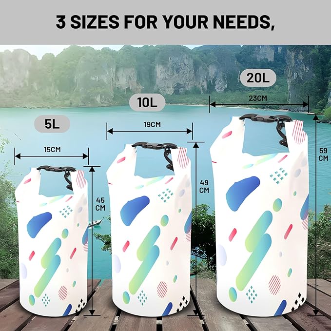Waterproof Dry Bag,Roll Top Waterproof Backpack 2L/5L/10L/20L/30L/40L Floating Lightweight Bags for Kayaking, Boating, Fishing, Swimming Camping