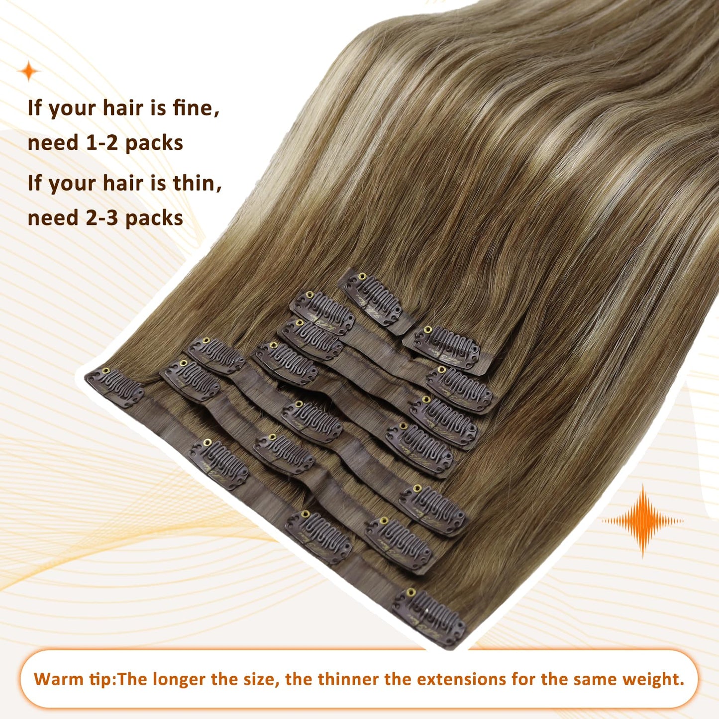 Full Shine Short Hair Extensions Clip ins Brown Balayage Seamless Clip in Hair Extensions with Pu Weft Chestnut Brown Ombre Platinum Blonde Clip in Extensions for Women 12 Inch 8 Pcs 95 Grams