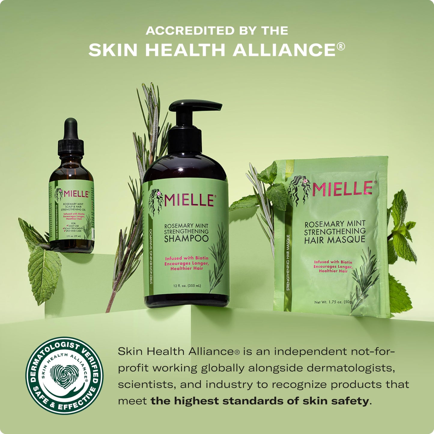 Mielle Organics Rosemary Mint Scalp & Hair Strengthening Oil for All Hair Types, 2 Ounce