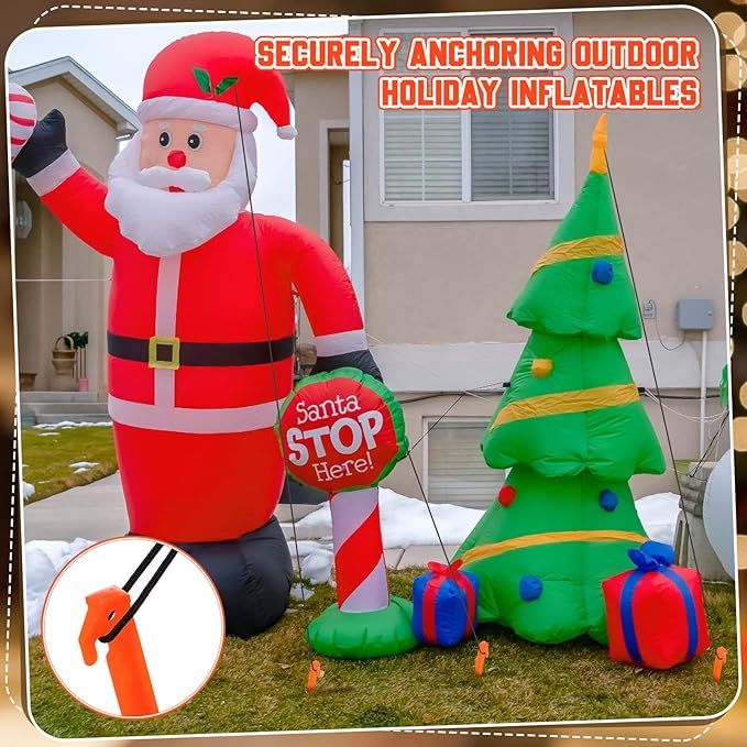 Deekin Plastic Tent Stakes 9 Inch Heavy Duty Tent Pegs Spike Hook Stakes Light Safe Tent Stakes Canopy Stakes for Summer Beach Garden Decorations Camping Outdoor Lawn Tarp