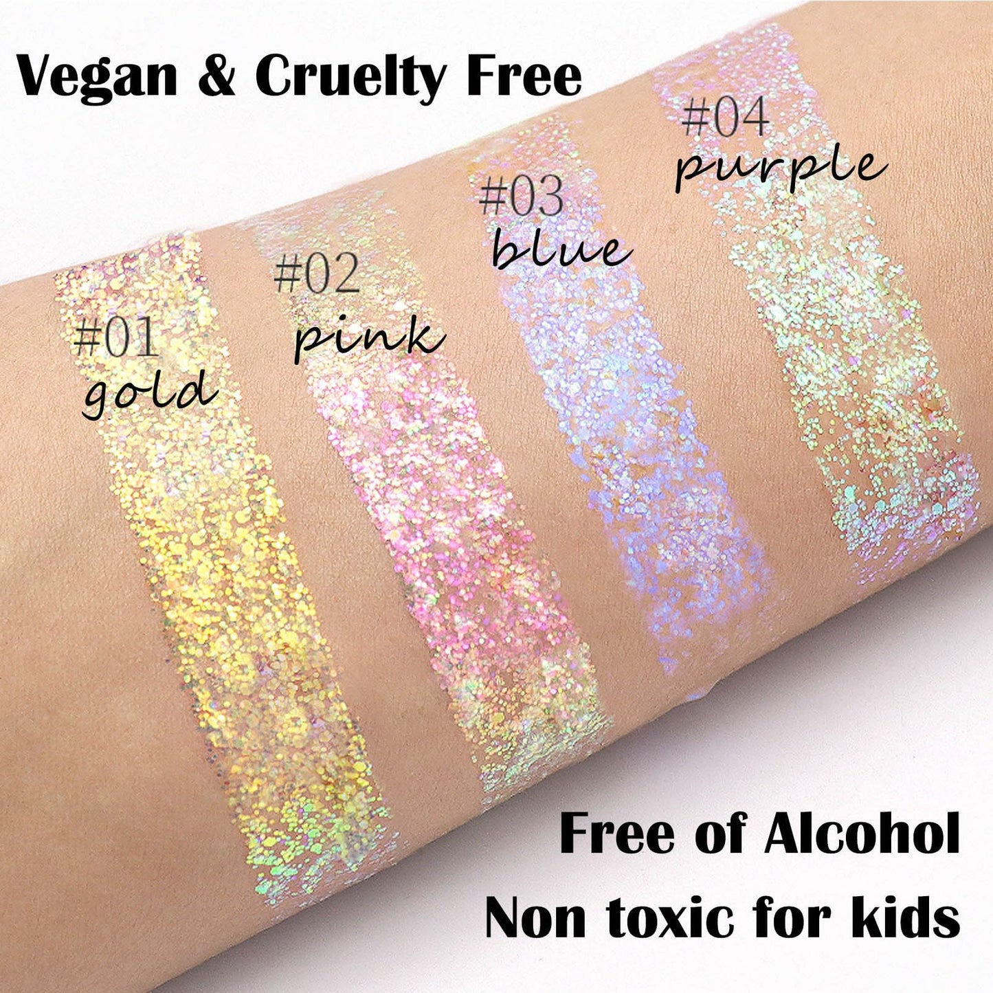 Paminify Light Purple Face Glitter Gel,Mermaid Body Glitter Gel,Singer Concerts Music Festival Rave Accessories,Self-Adhesive Sequins Glitter Body Hair Makeup,Sparkling Chunky for Women(Pink),51ML