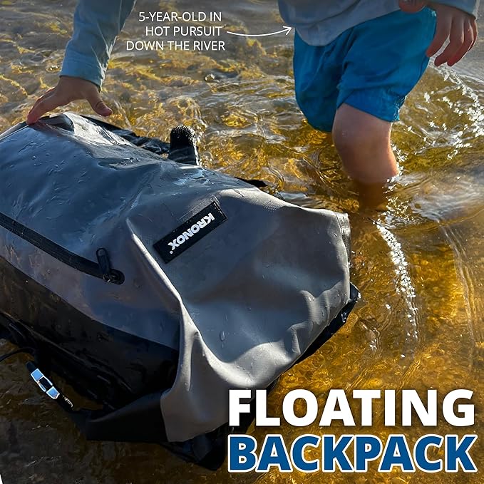 KRONOX 30L Waterproof Backpack for Men – IPX7 Submersible Dry Bag with Laptop Sleeve, Lightweight & Durable for Travel