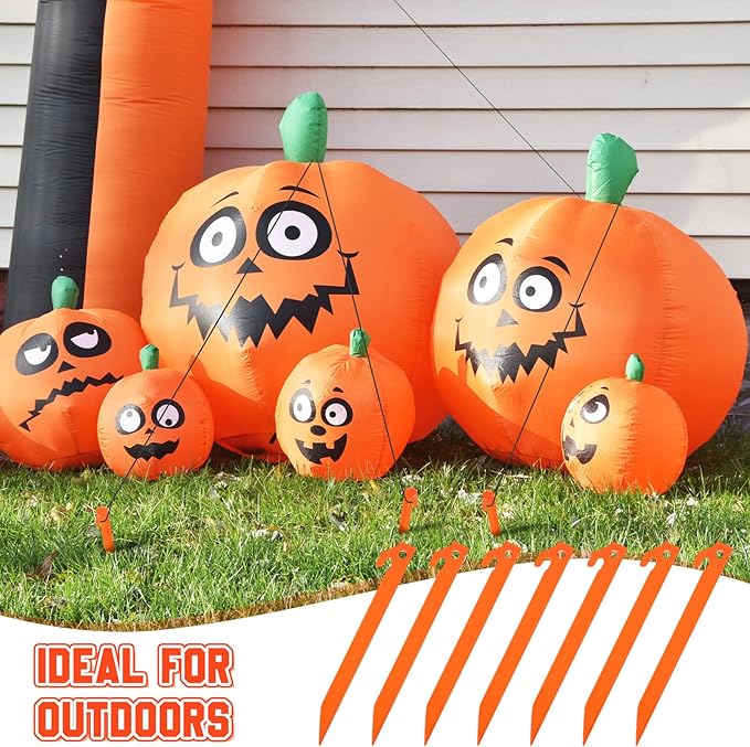 Deekin Plastic Tent Stakes 9 Inch Heavy Duty Tent Pegs Spike Hook Stakes Light Safe Tent Stakes Canopy Stakes for Summer Beach Garden Decorations Camping Outdoor Lawn Tarp