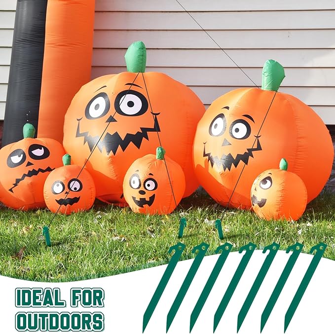 Deekin Plastic Tent Stakes 9 Inch Heavy Duty Tent Pegs Spike Hook Stakes Light Safe Tent Stakes Canopy Stakes for Summer Beach Garden Decorations Camping Outdoor Lawn Tarp